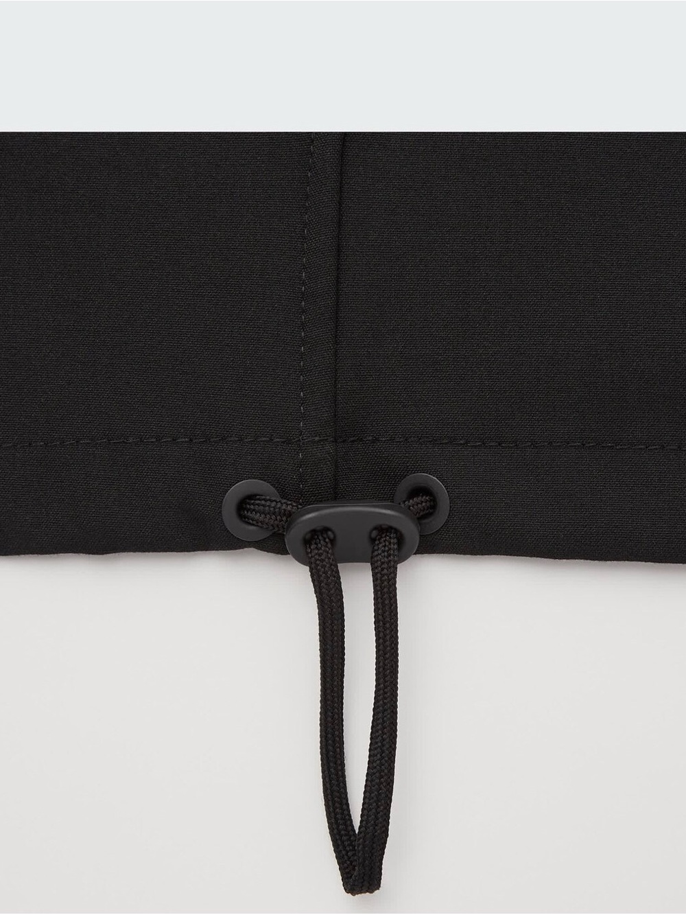 TheoryXUniqlo Black Oversized Nylon Cotton Bungee Snap Button-Front Jacket M - Picture 6 of 7